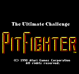 Pit Fighter Title Screen